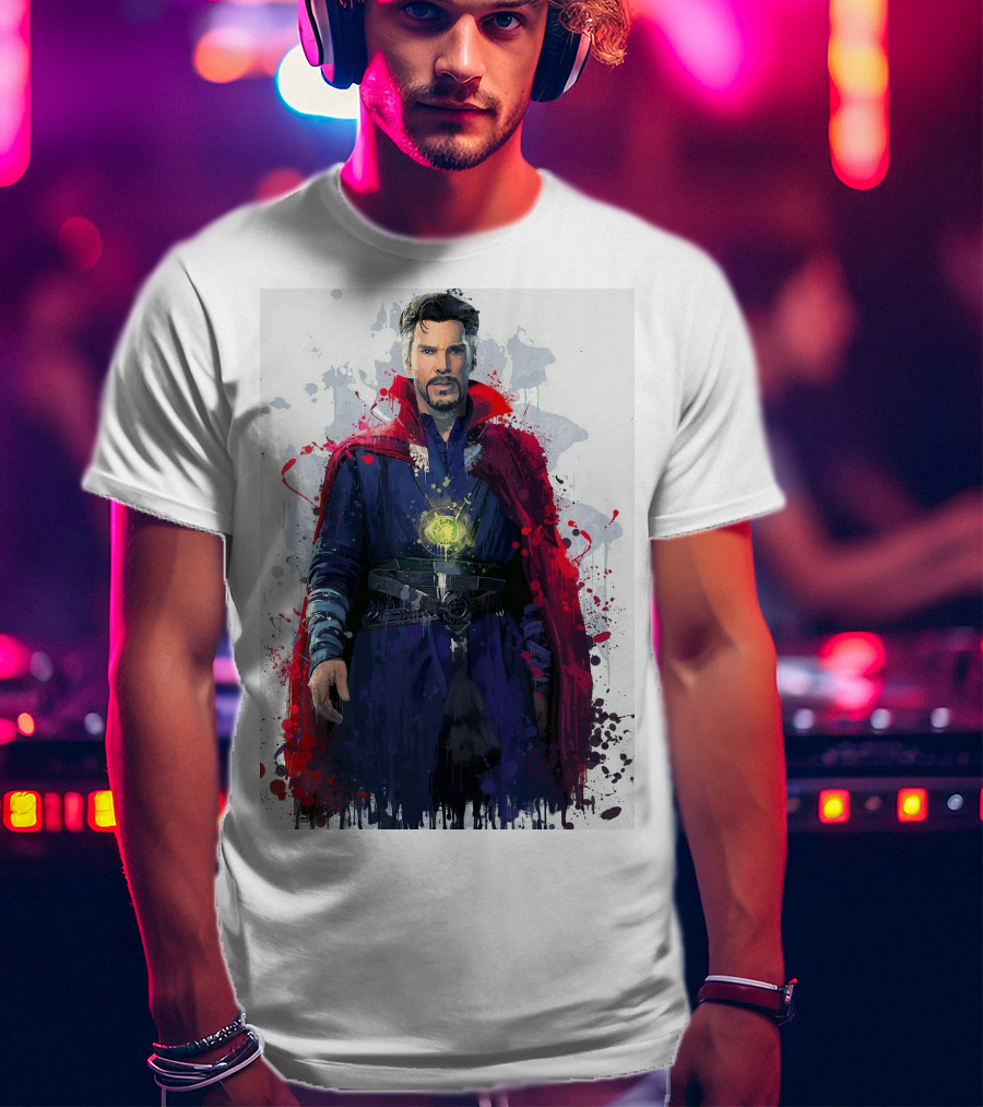 Doctor Strange Spellbinding Red Cloak And Magic Artistry T-Shirt