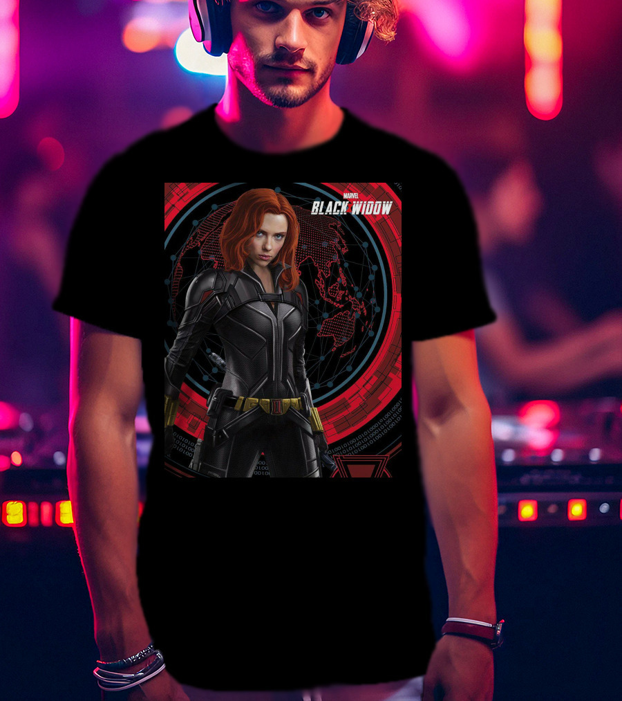 Marvel Black Widow Natasha Romanoff Avengers Iconic Suit T-Shirt