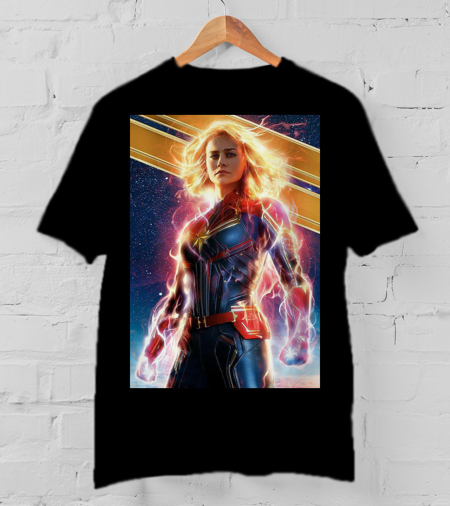 Captain Marvel Shining Heroic Power Cosmic Energy T-Shirt