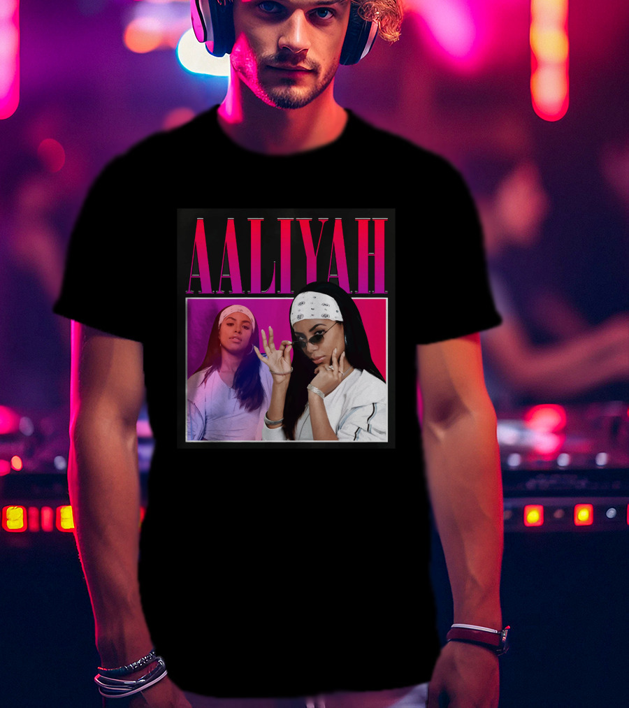 Aaliyah Pink And Red Gradient Bandana T-Shirt