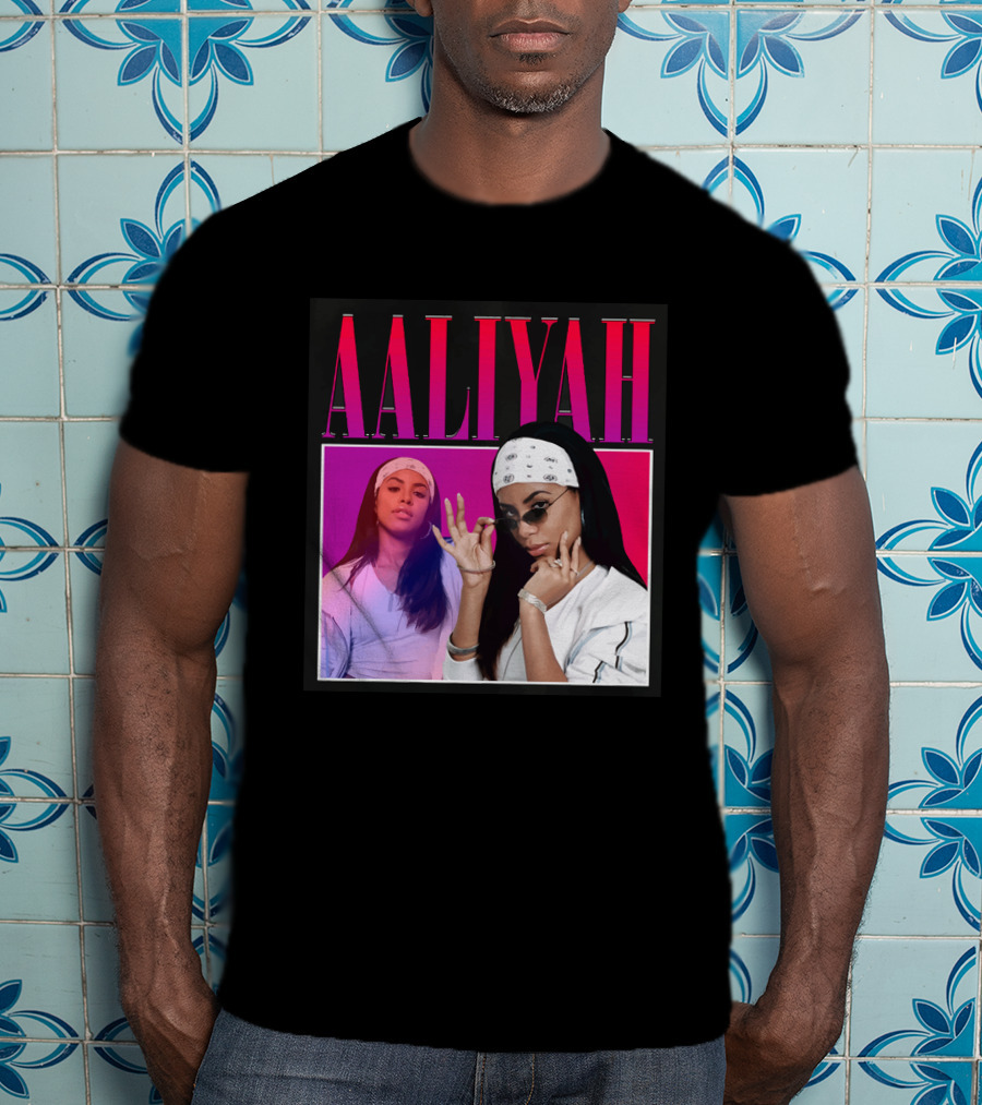 Aaliyah Pink And Red Gradient Bandana T-Shirt