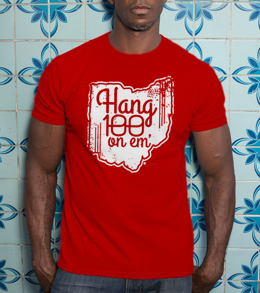 Hang 100 On Em Ohio Outline T-Shirt