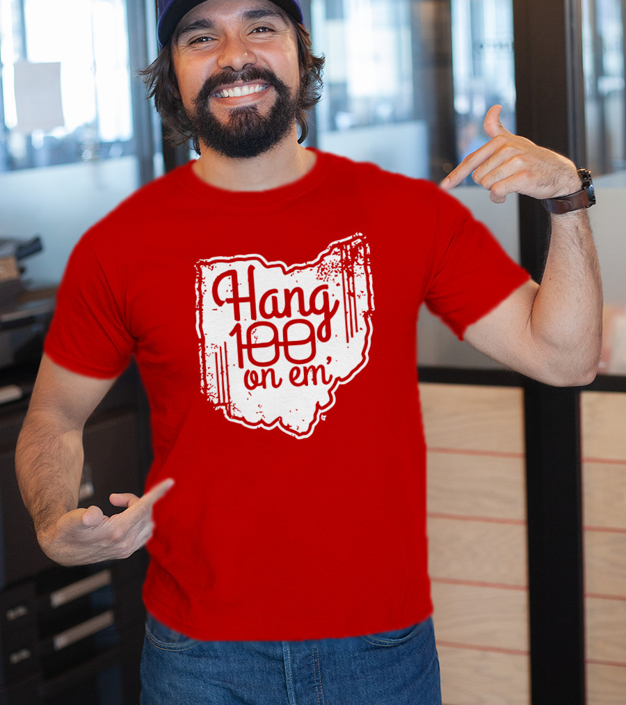 Hang 100 On Em Ohio Outline T-Shirt