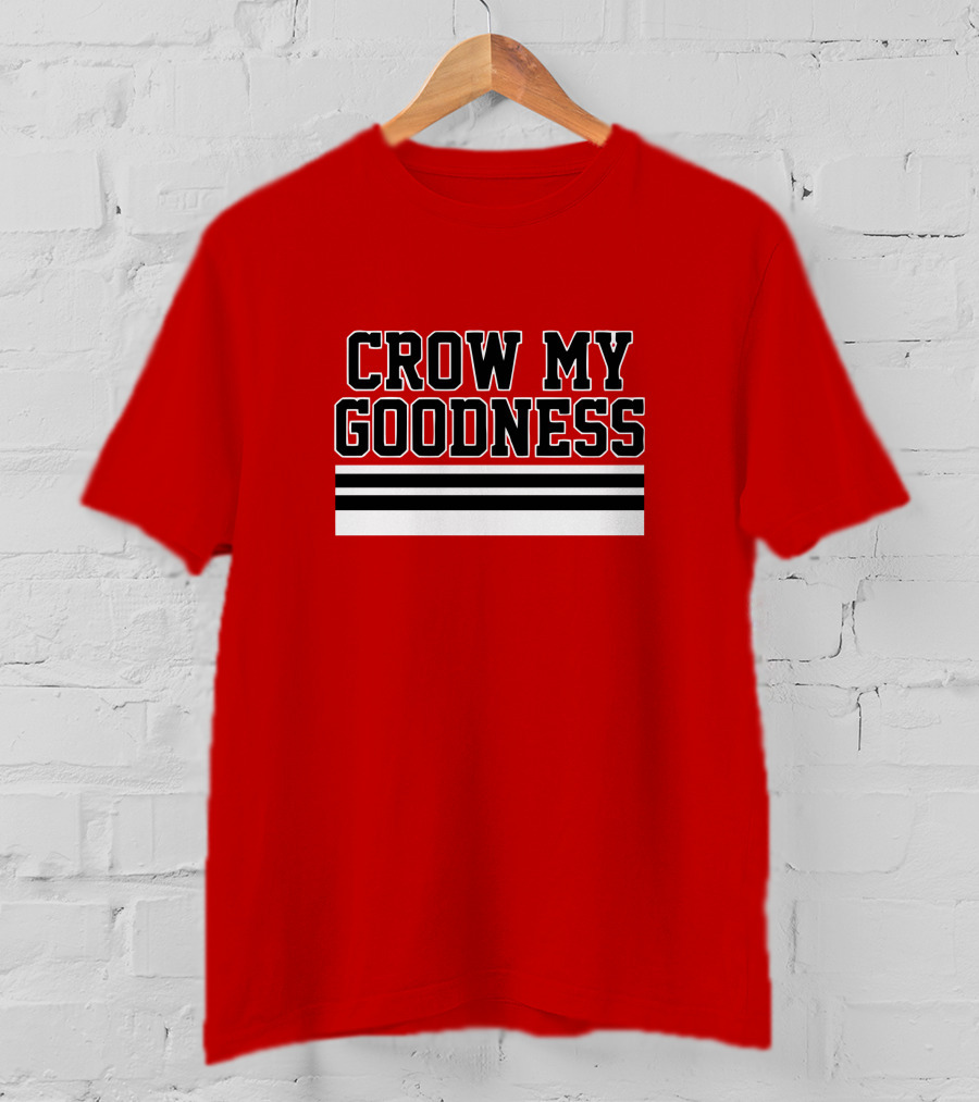 CROW MY GOODNESS Black And White Stripes T-Shirt