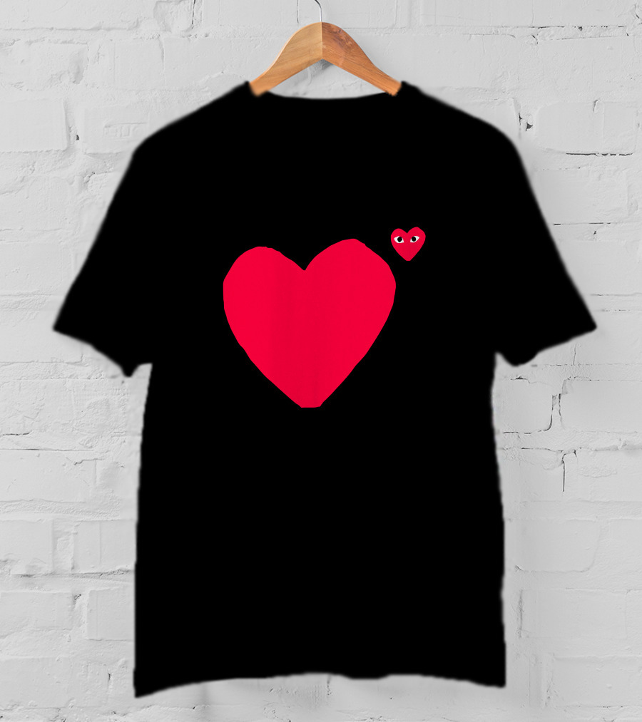 Comme Des Garçons Play Red Heart Icon Eyes T-Shirt