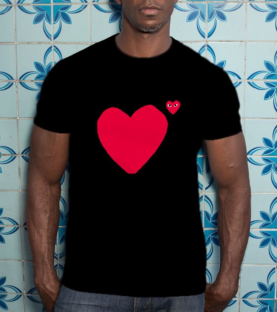 Comme Des Garçons Play Red Heart Icon Eyes T-Shirt