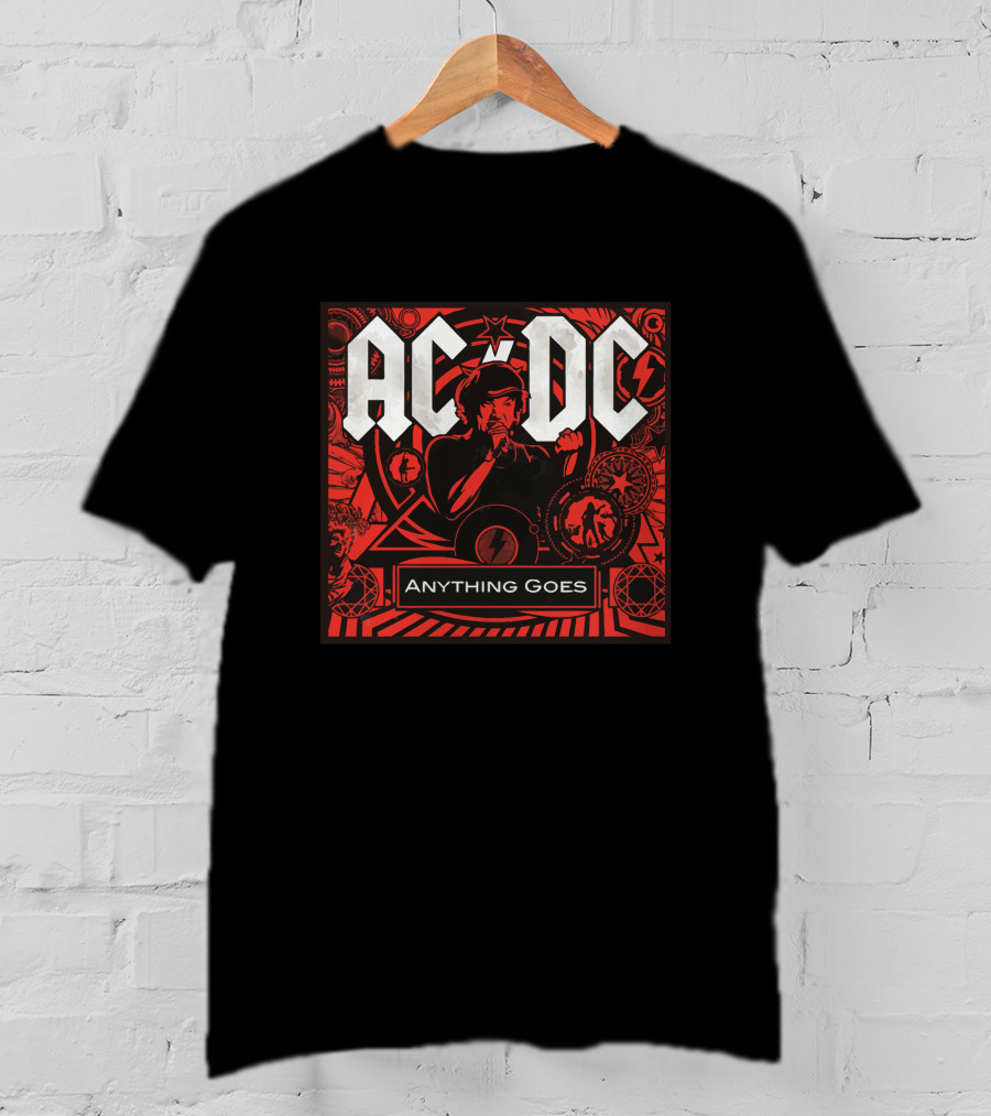 ACDC Anything Goes Star Red Lightning Bolt T-Shirt