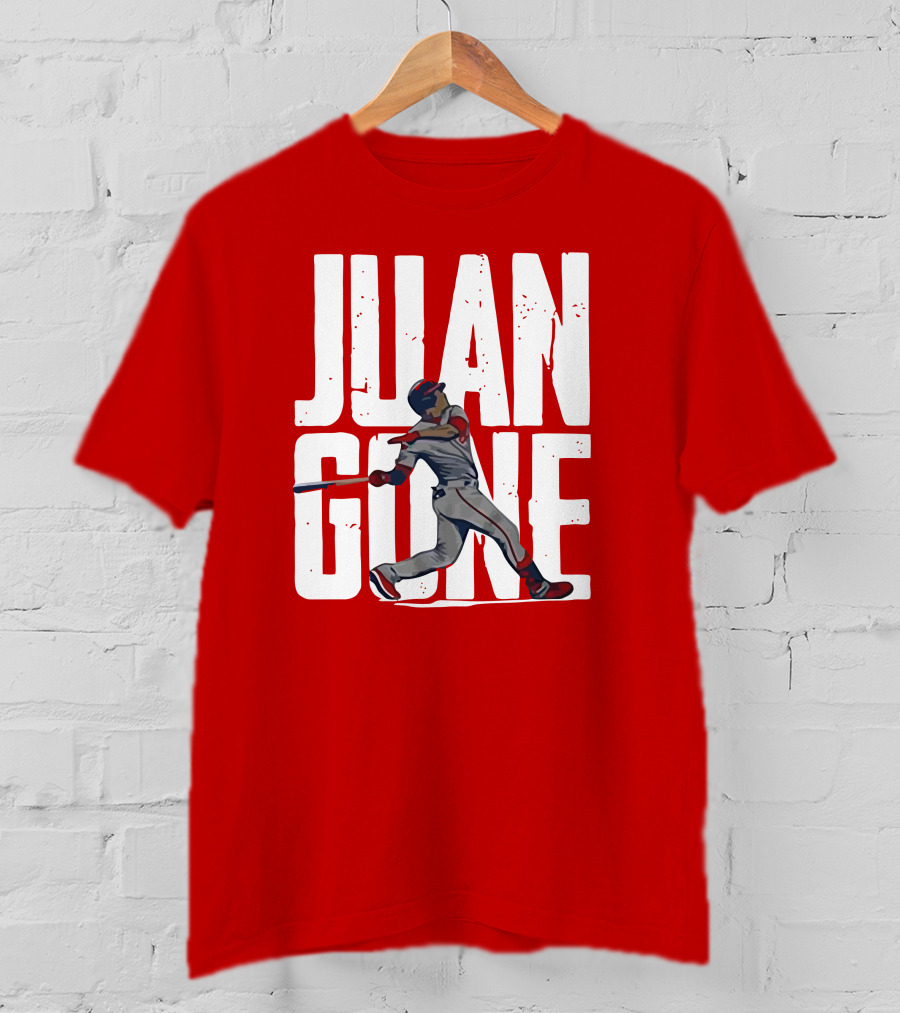Juan Gone Baseball Player Silhouette Swinging Bat T-Shirt