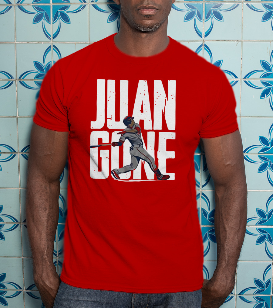 Juan Gone Baseball Player Silhouette Swinging Bat T-Shirt