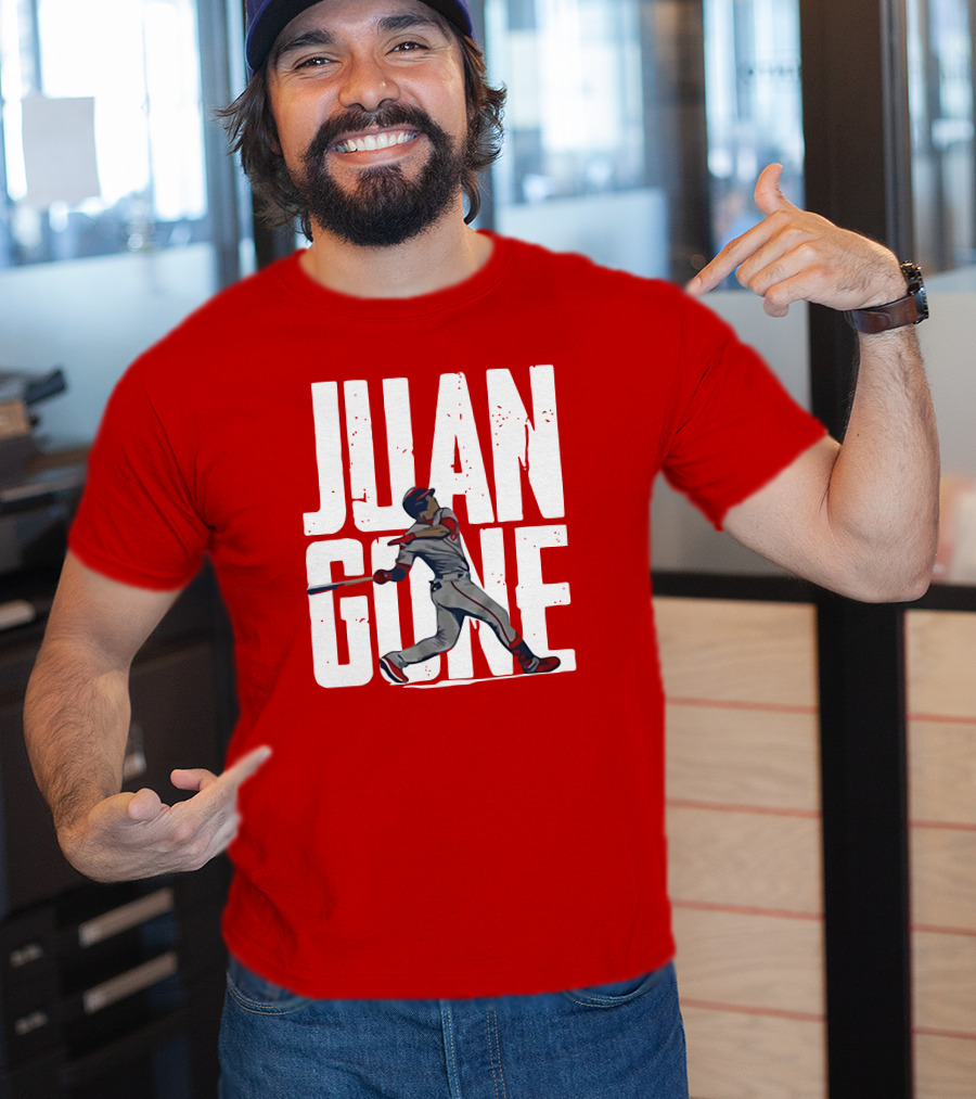 Juan Gone Baseball Player Silhouette Swinging Bat T-Shirt
