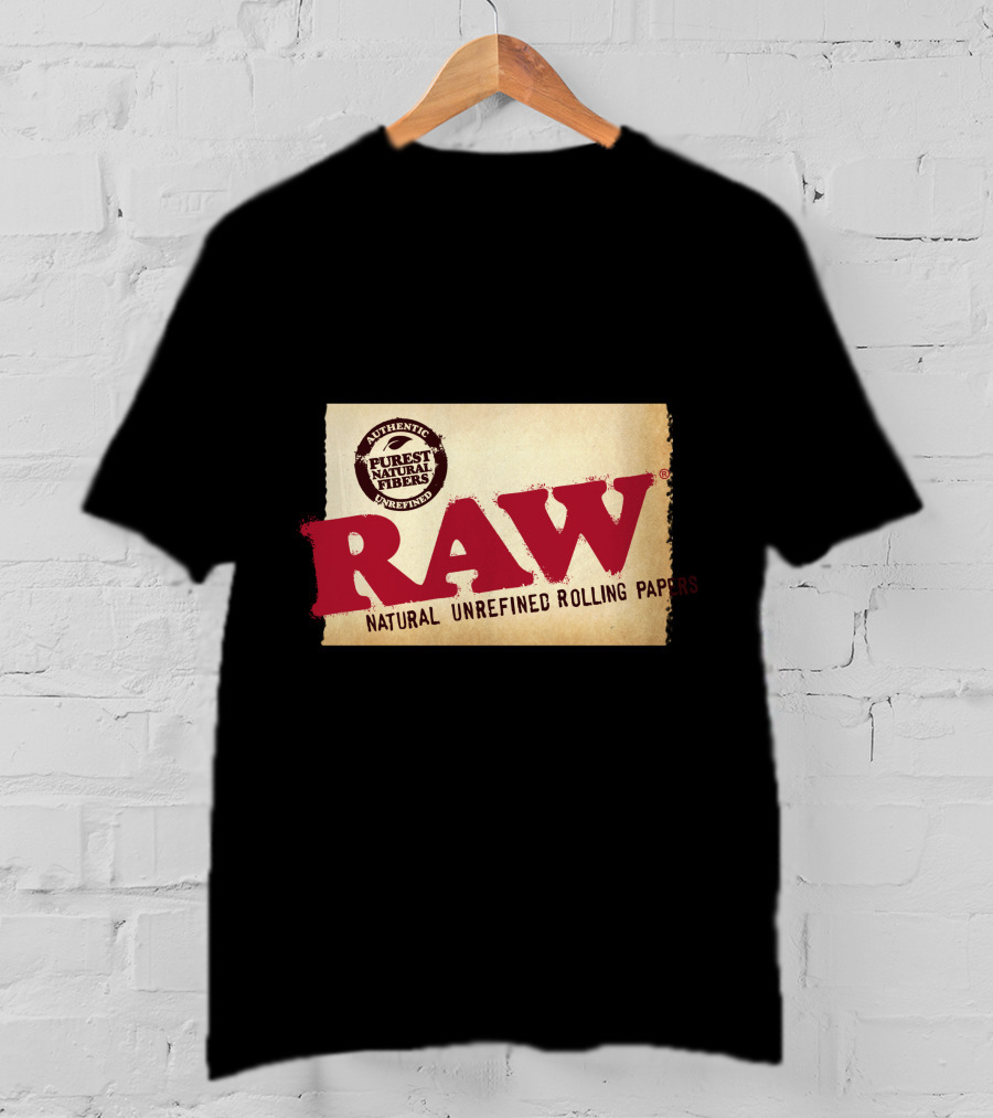 RAW Natural Unrefined Rolling Papers Authentic Purest Natural Fibers T-Shirt