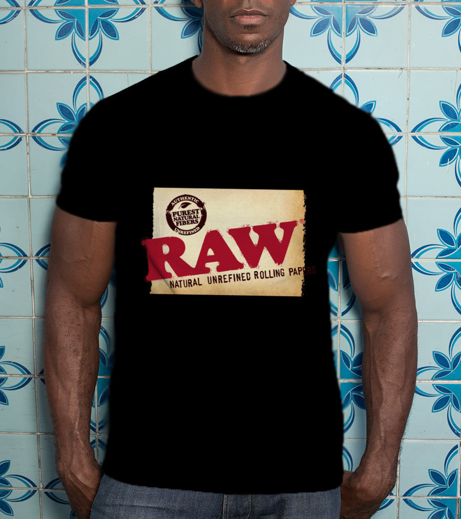 RAW Natural Unrefined Rolling Papers Authentic Purest Natural Fibers T-Shirt