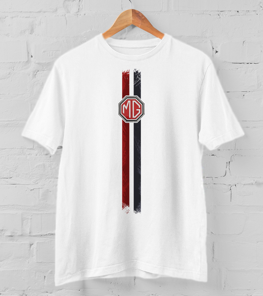 MG Midget Racing Stripe Badge T-Shirt
