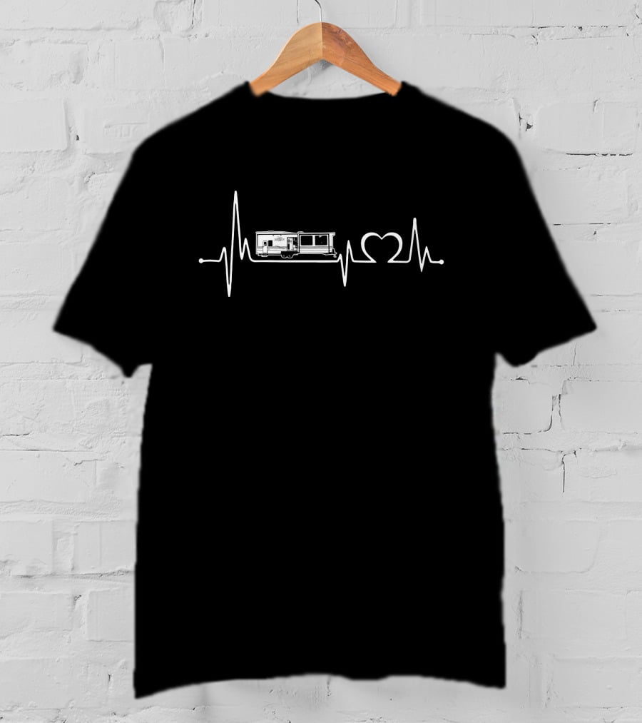 Keystone RV Retreat 391LOFT Heartbeat Line With Camper And Heart T-Shirt