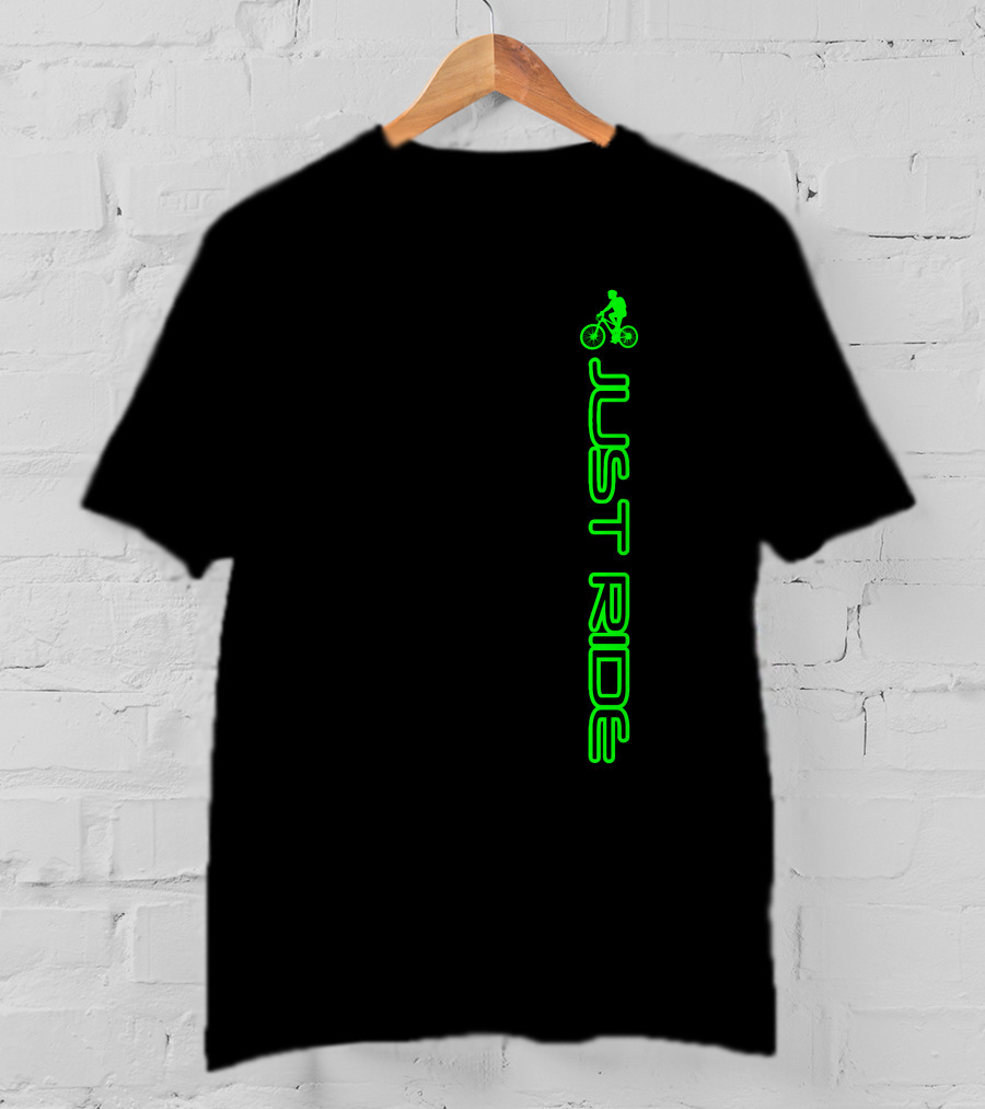 Just Ride Neon Green Bike T-Shirt
