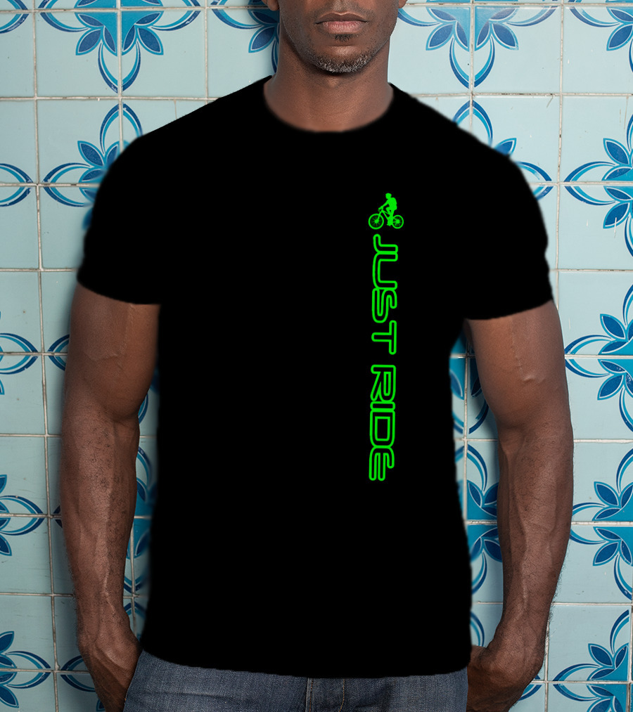 Just Ride Neon Green Bike T-Shirt