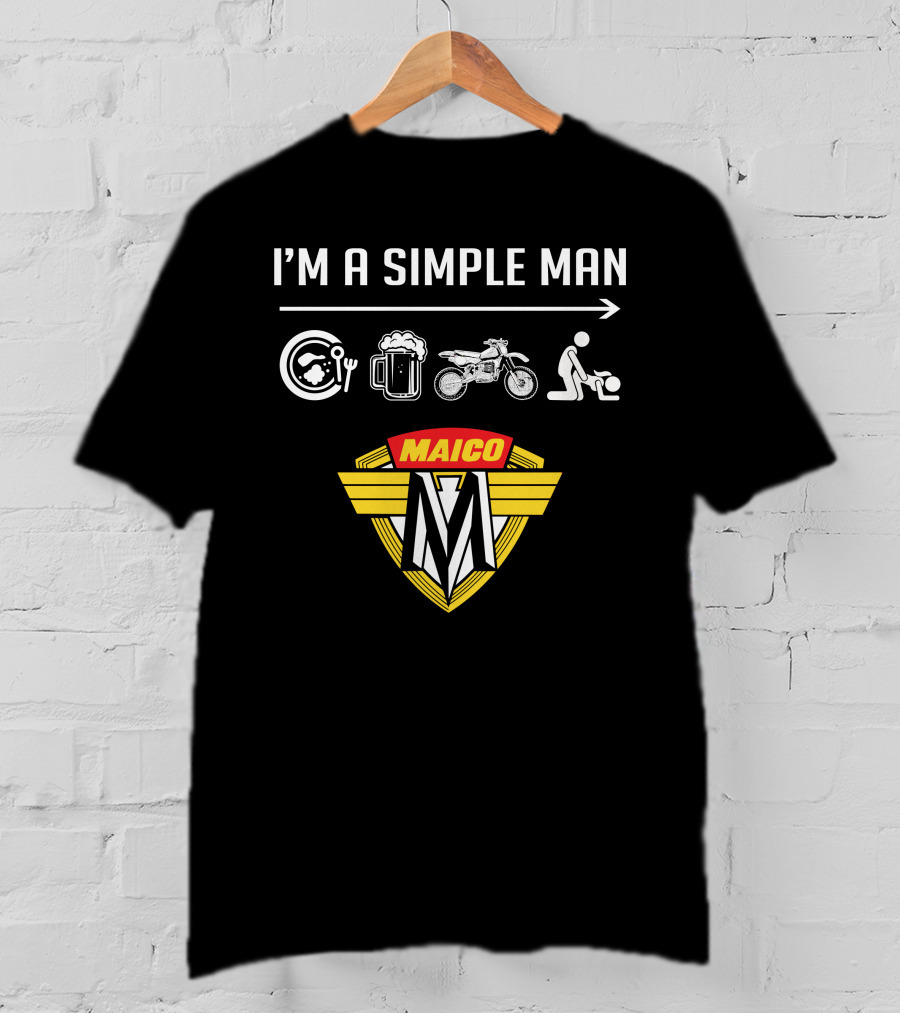 I'm A Simple Man Maico Motorcycle Icons T-Shirt