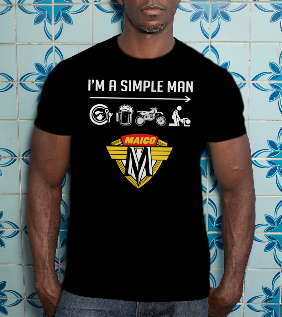 I'm A Simple Man Maico Motorcycle Icons T-Shirt