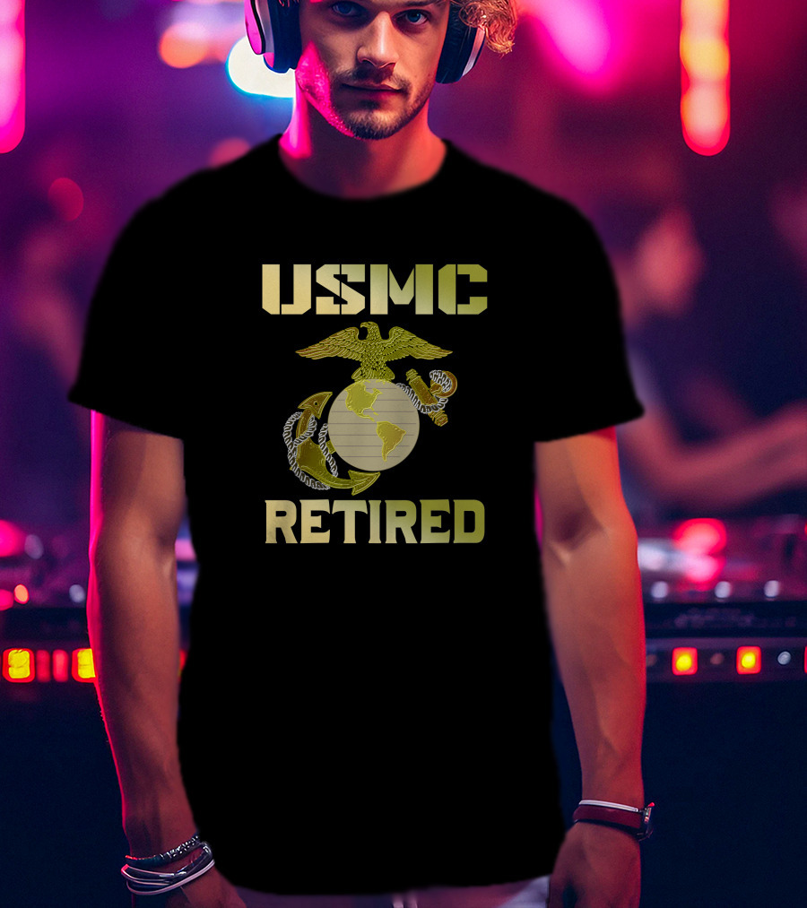 USMC Retired Eagle Globe Anchor T-Shirt