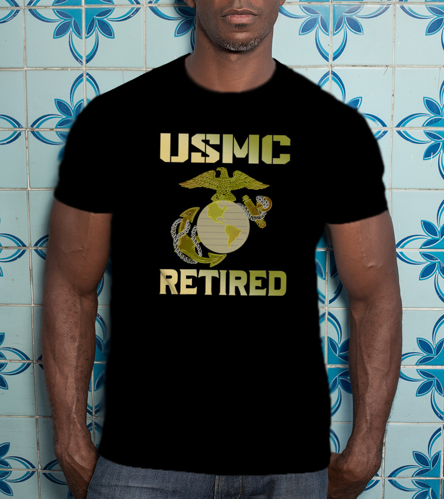 USMC Retired Eagle Globe Anchor T-Shirt