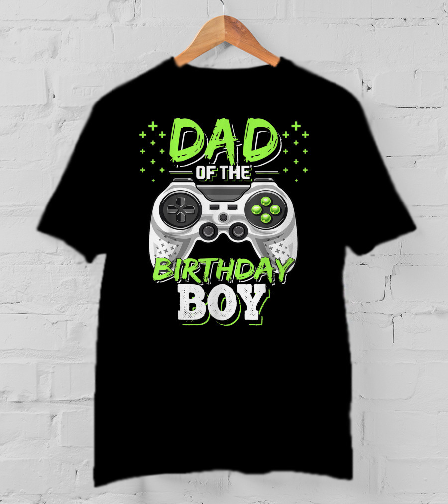 Dad Of The Birthday Boy Video Gamer Party Matching Mens T-Shirt