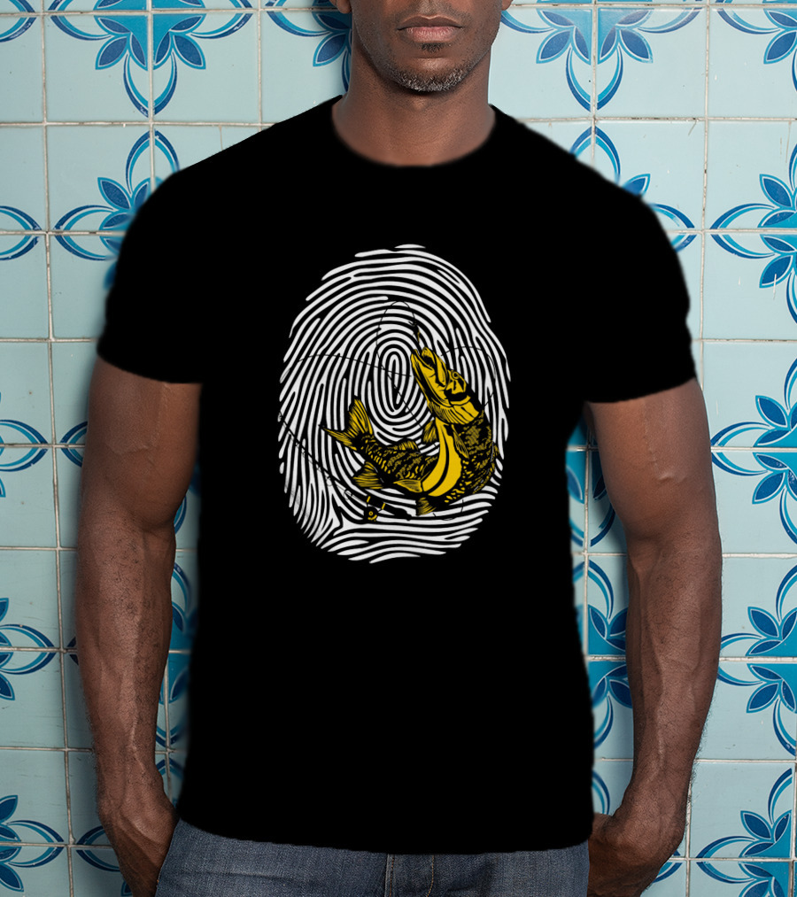 Fingerprint Sport Fishing Bass T-Shirt
