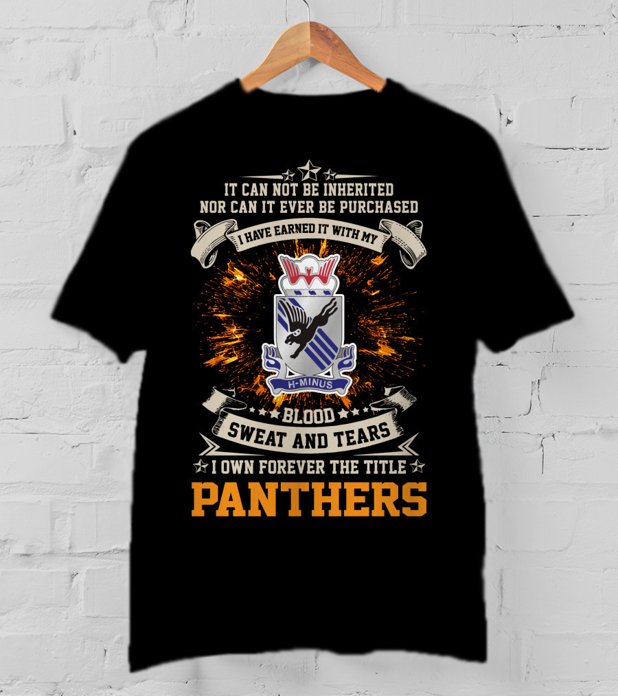 505th Parachute Infantry Regiment H-Minus Panthers Blood Sweat And Tears T-Shirt