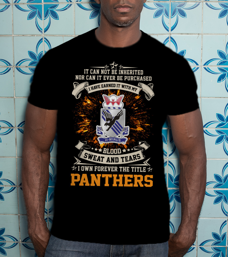 505th Parachute Infantry Regiment H-Minus Panthers Blood Sweat And Tears T-Shirt