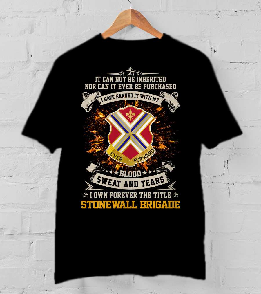 116Th Infantry Regiment Stonewall Brigade Ever Forward Blood Sweat And Tears T-Shirt