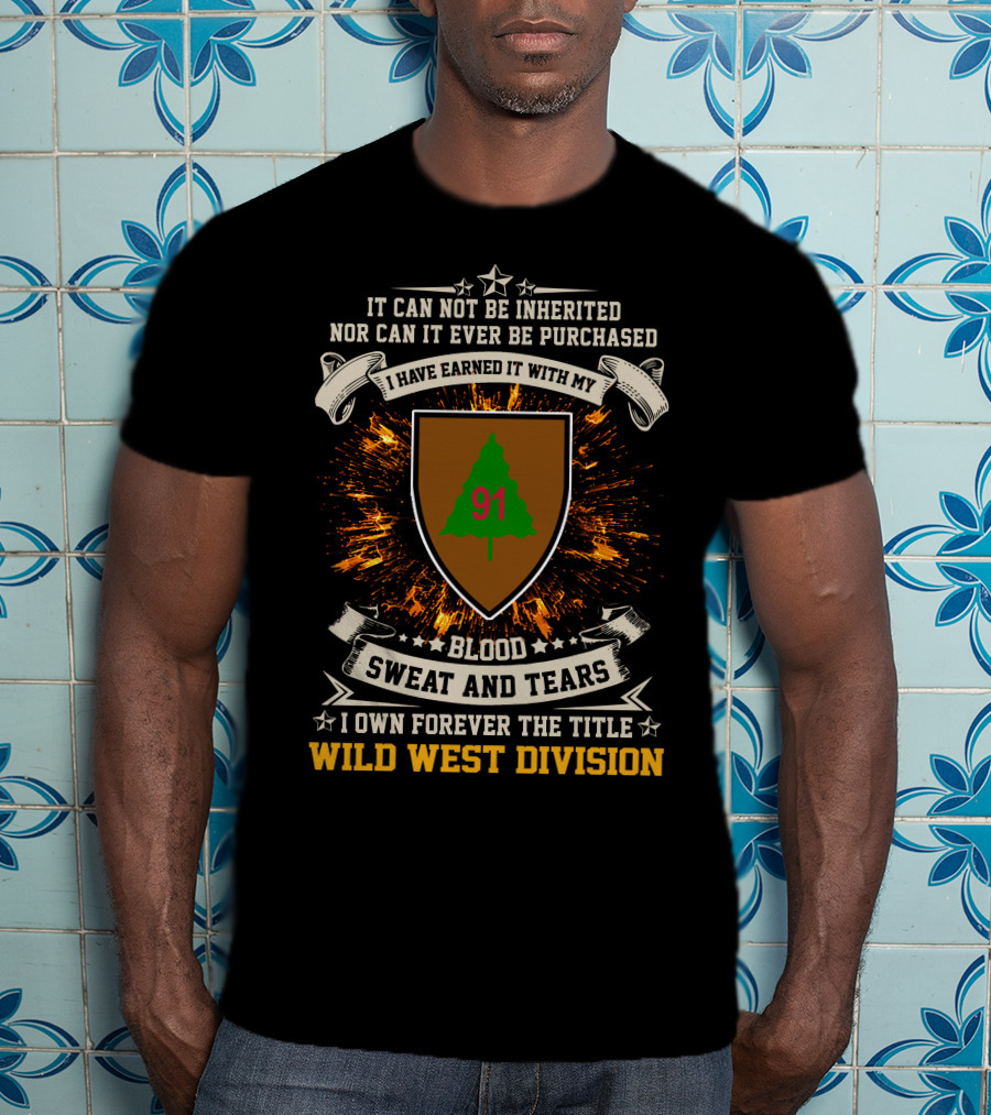 91 Blood Sweat Tears Wild West Division T-Shirt