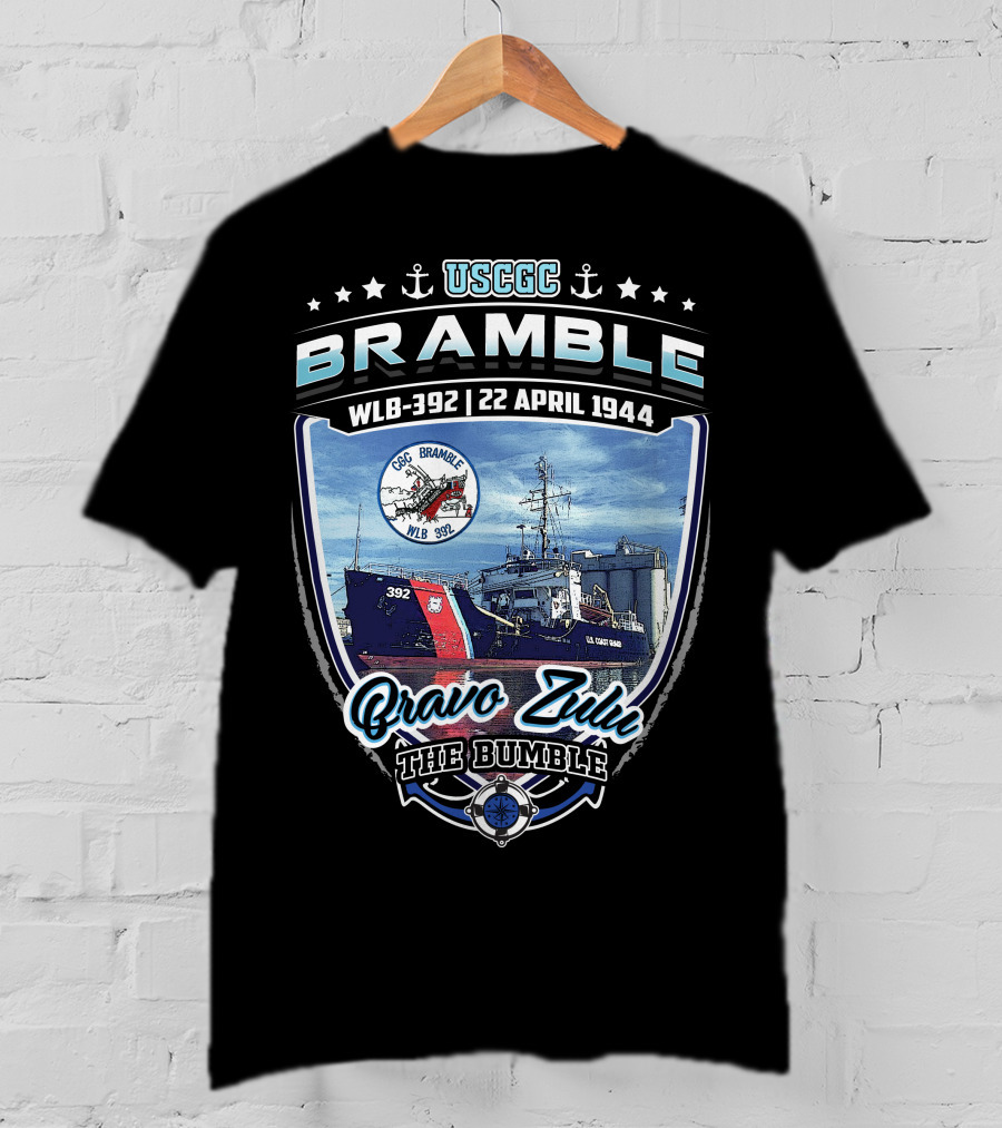 Uscgc Bramble Wlb-392 22 April 1944 Bravo Zulu The Bumble T-Shirt