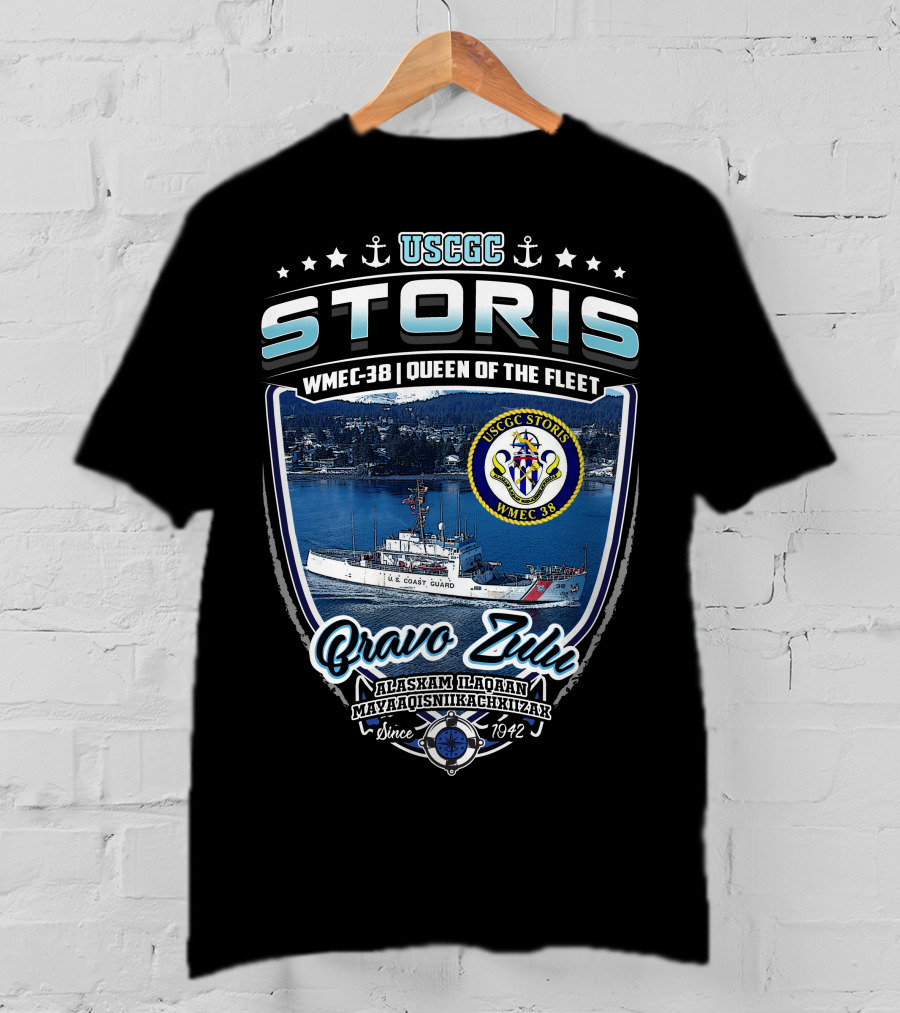 Uscgc Storis Wmec-38 Queen Of The Fleet Bravo Zulu Since 1942 T-Shirt