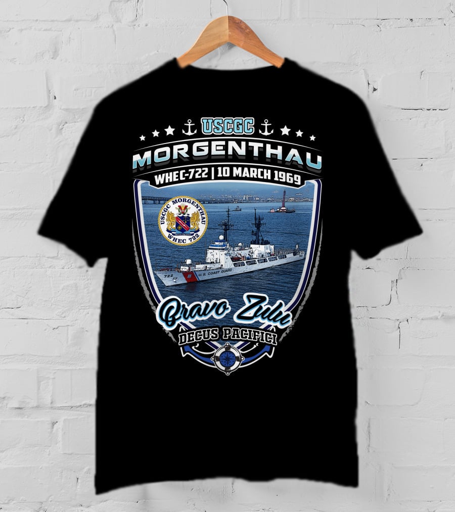 Uscgc Morgenthau Whec-722 10 March 1969 Bravo Zulu Decus Pacifici T-Shirt