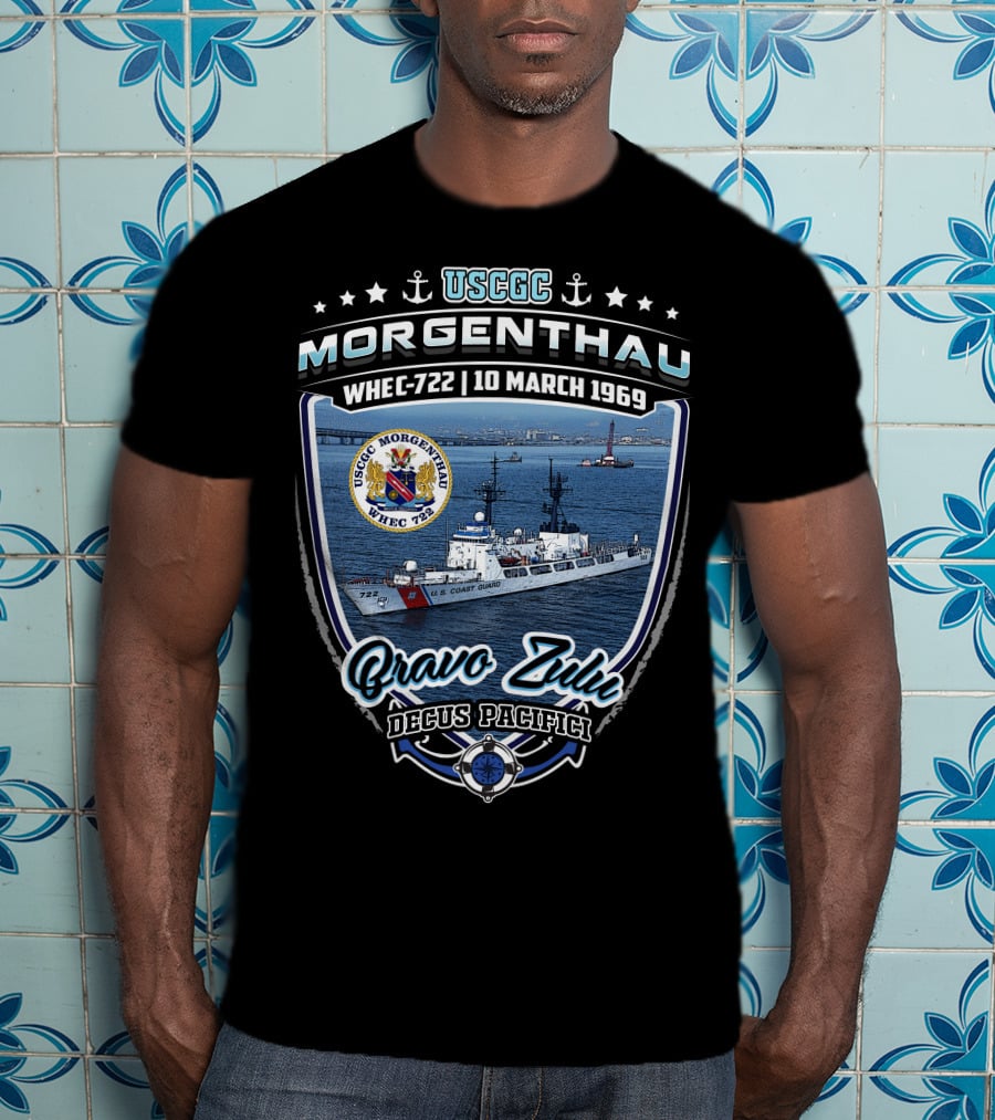 Uscgc Morgenthau Whec-722 10 March 1969 Bravo Zulu Decus Pacifici T-Shirt