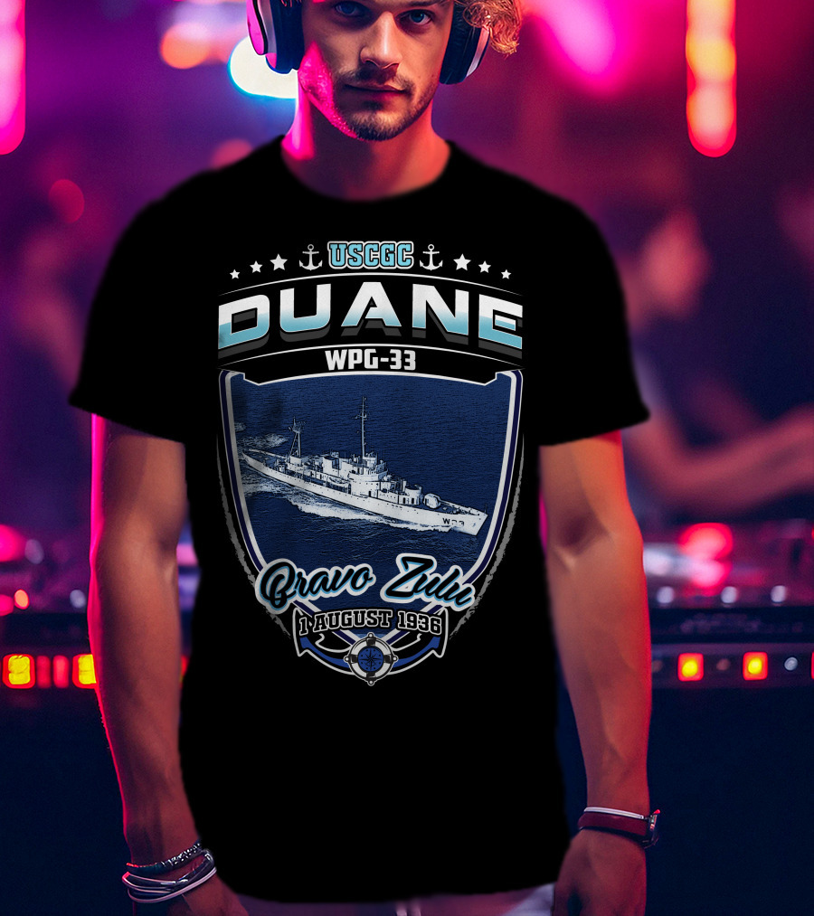 Uscgc Duane Wpg-33 Bravo Zulu 1 August 1936 T-Shirt
