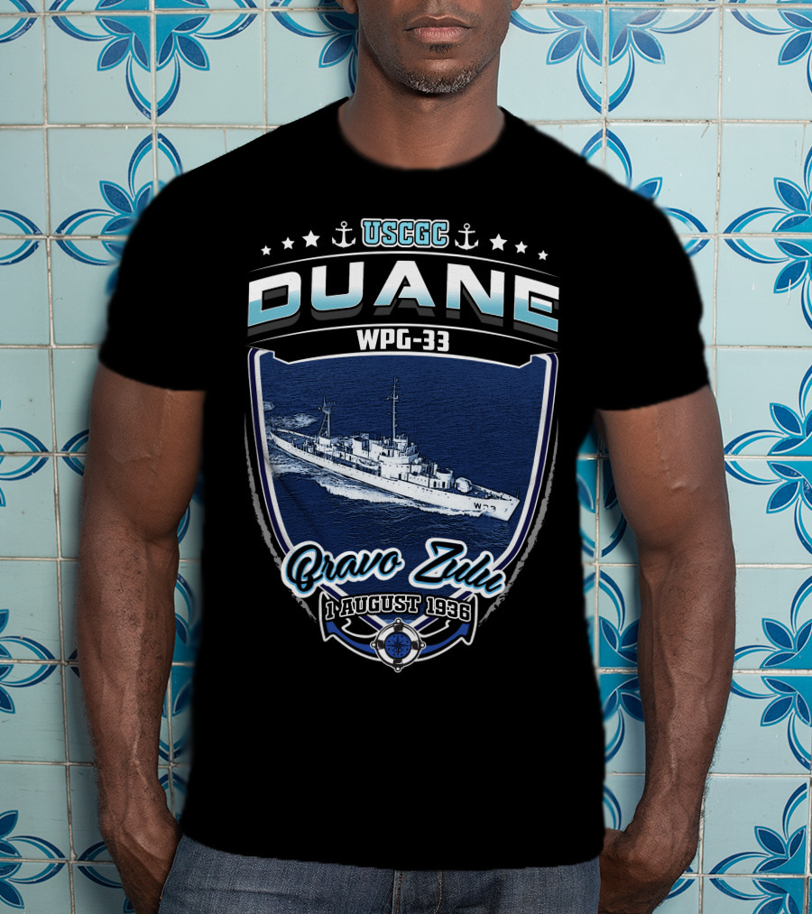 Uscgc Duane Wpg-33 Bravo Zulu 1 August 1936 T-Shirt