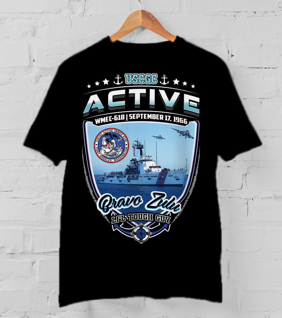 Uscgc Active Wmec-618 Bravo Zulu September 17 1966 Ltl Tough Guy T-Shirt
