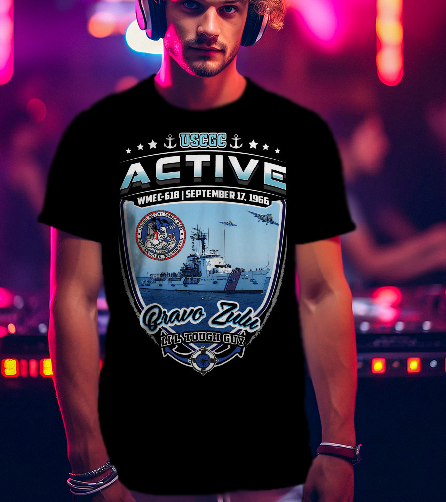 Uscgc Active Wmec-618 Bravo Zulu September 17 1966 Ltl Tough Guy T-Shirt