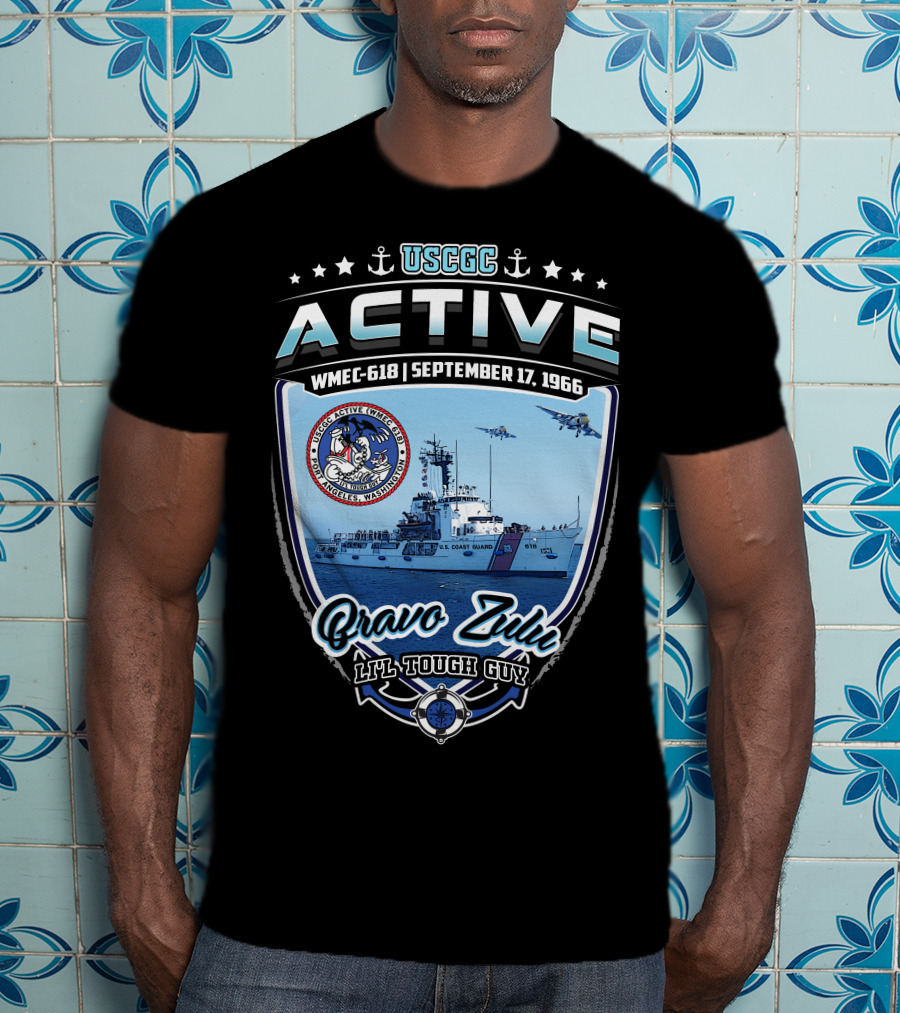 Uscgc Active Wmec-618 Bravo Zulu September 17 1966 Ltl Tough Guy T-Shirt