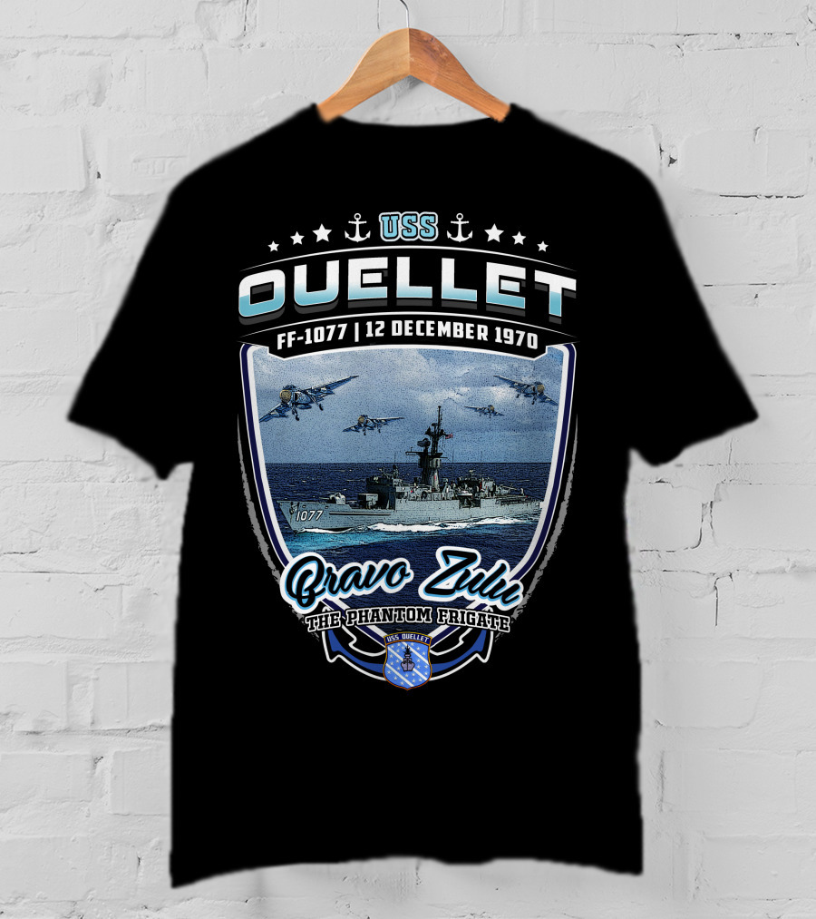 Uss Ouellet Ff-1077 Bravo Zulu The Phantom Frigate 12 December 1970 T-Shirt