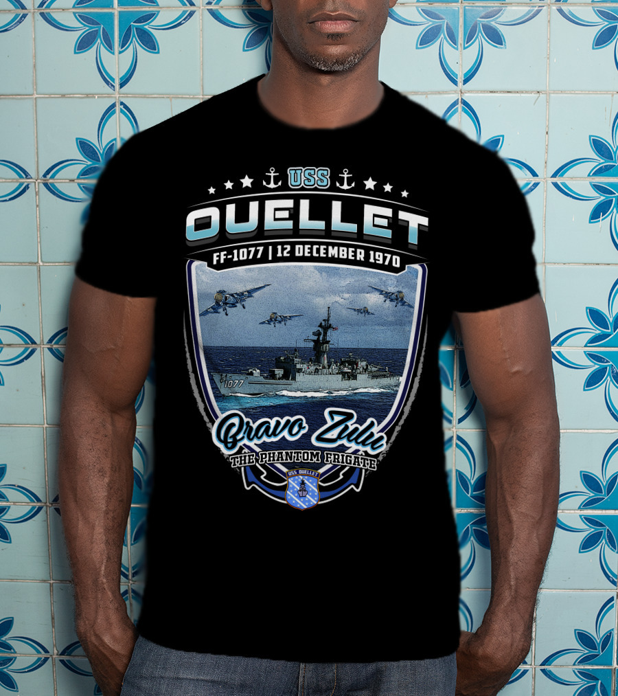 Uss Ouellet Ff-1077 Bravo Zulu The Phantom Frigate 12 December 1970 T-Shirt