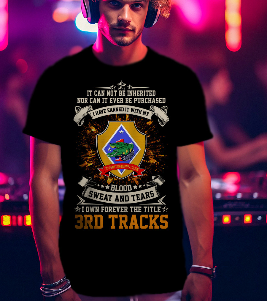 3rd Assault Amphibian Battalion Blood Sweat And Tears I Own Forever The Title 3rd Tracks T-Shirt