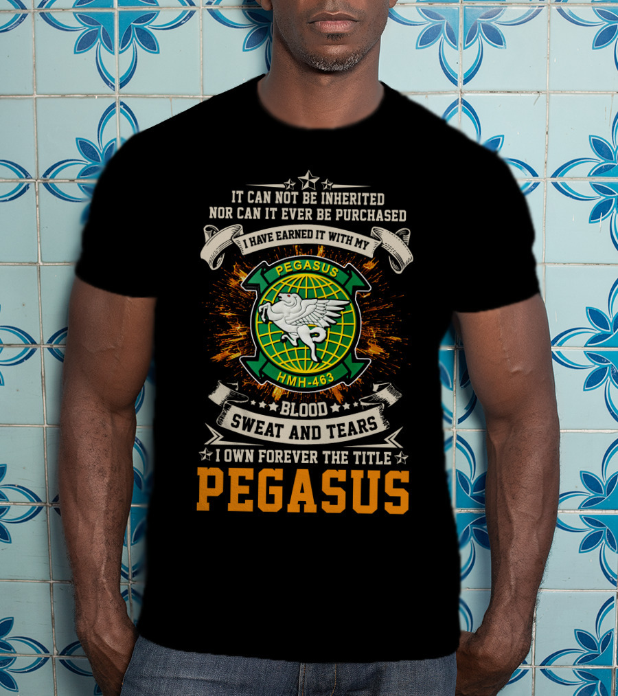 Pegasus Hmh-463 Blood Sweat And Tears Earned Title T-Shirt
