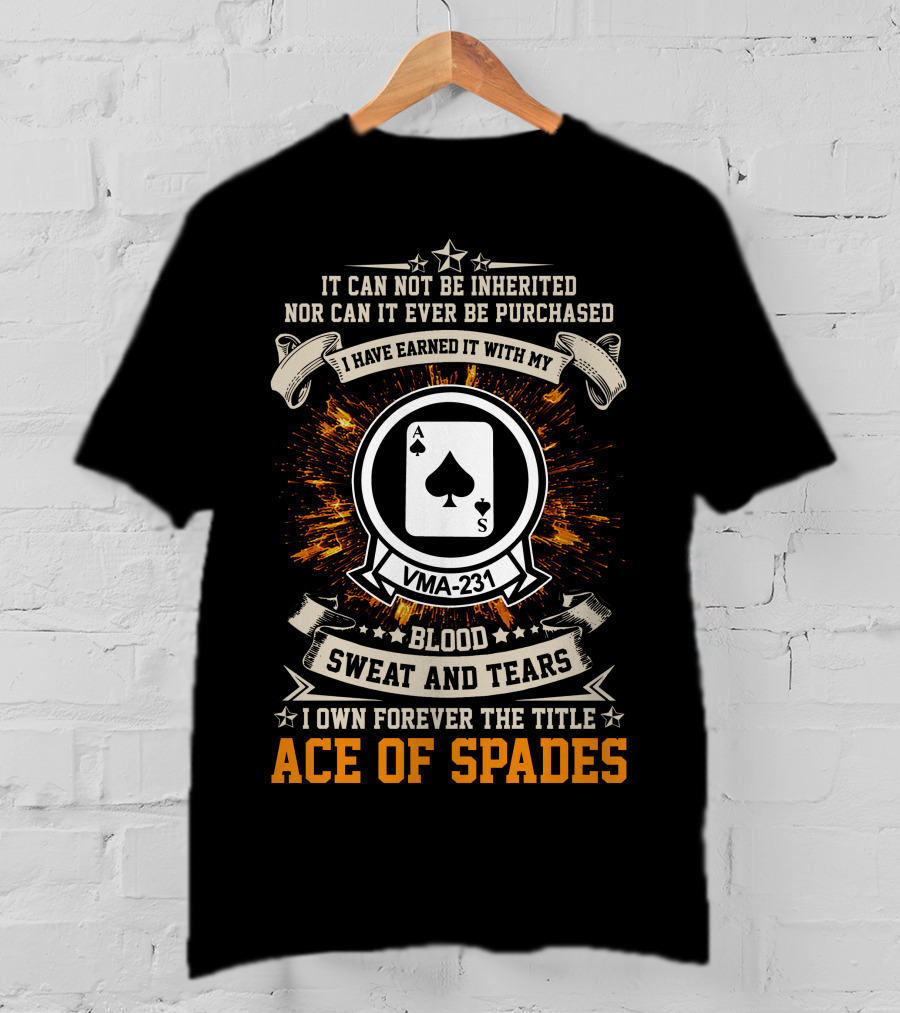 VMA 231 Ace Of Spades Blood Sweat And Tears T-Shirt