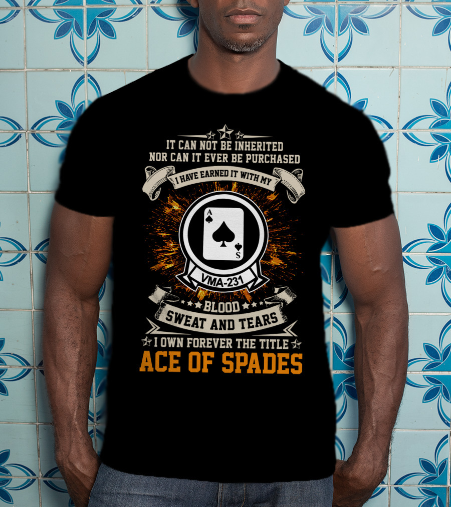 VMA 231 Ace Of Spades Blood Sweat And Tears T-Shirt