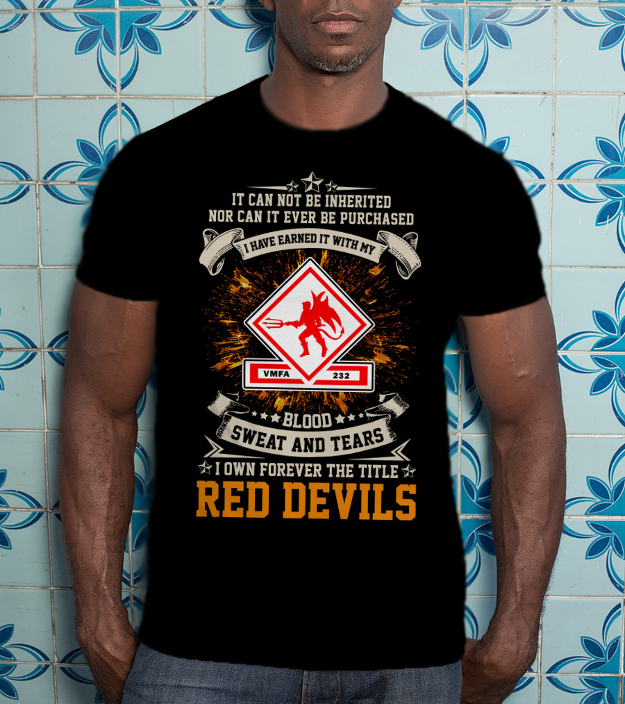 VMFA 232 Blood Sweat And Tears Red Devils T-Shirt