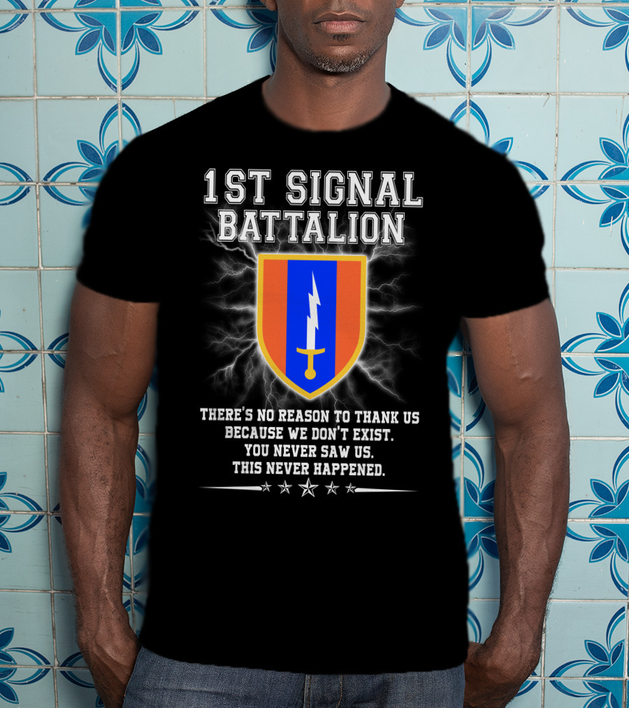 1st Signal Battalion You Never Saw Us This Never Happened T-Shirt
