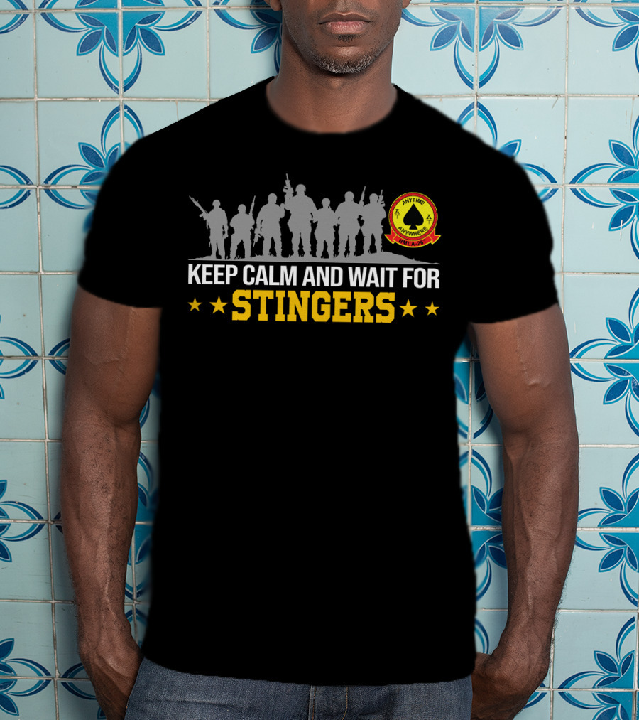 Keep Calm And Wait For Stingers Hmla-267 Anytime Anywhere T-Shirt