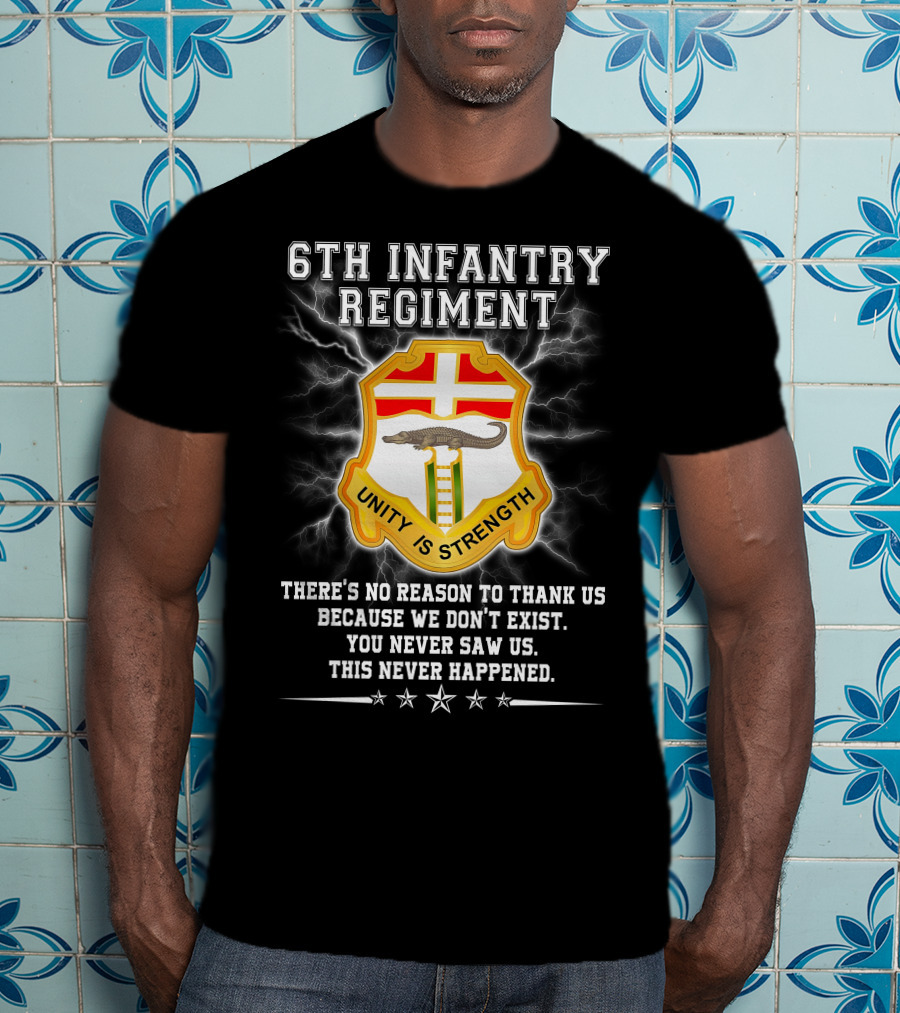 6th Infantry Regiment Unity Is Strength There's No Reason To Thank Us You Never Saw Us This Never Happened T-Shirt