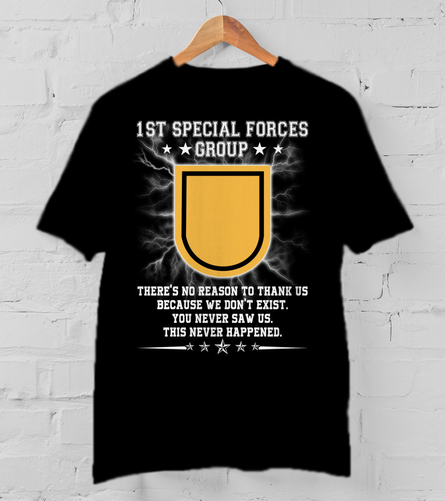 1st Special Forces Group Exclusive Emblem And Motto T-Shirt